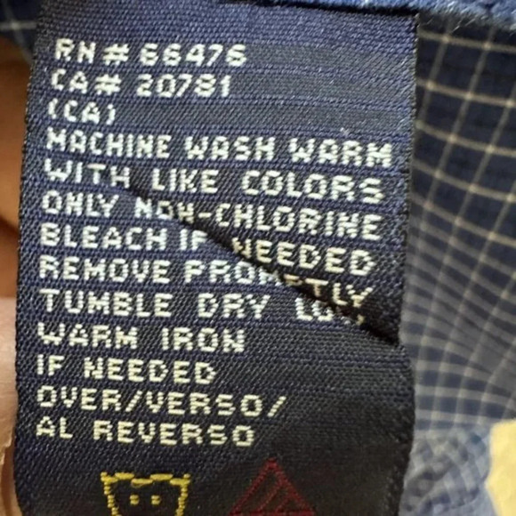 Tommy Hilfiger Button Up Chekered Long Sleeve Shirt Blue Women's Size US 2 - Picture 6 of 15